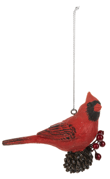 Bird on Pinecone Ornament