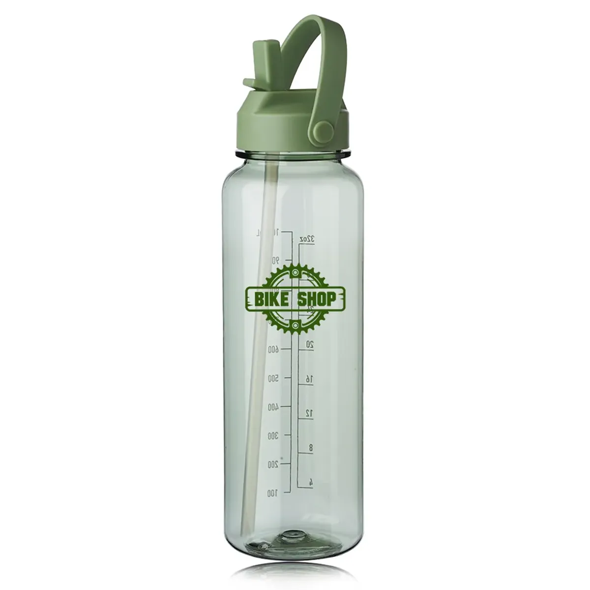 40 oz. Stella Plastic Water Bottle with Measurements