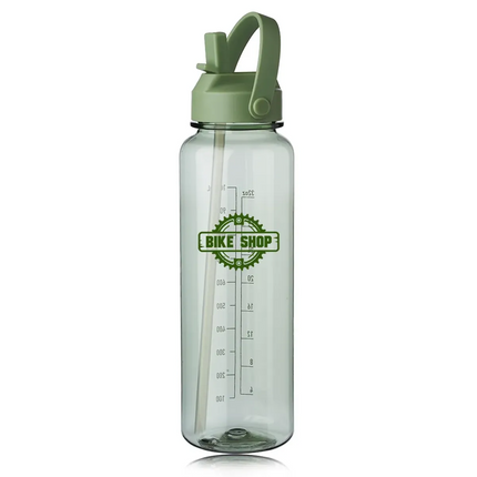 40 oz. Stella Plastic Water Bottle with Measurements