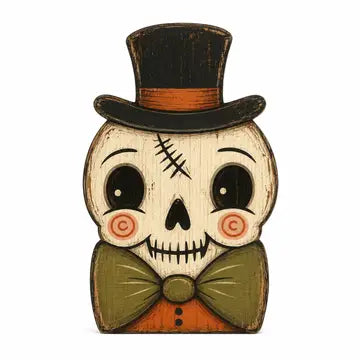 Wooden Nostalgic Halloween Table Decor