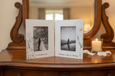 Wooden doubled sided 25th anniversary frame