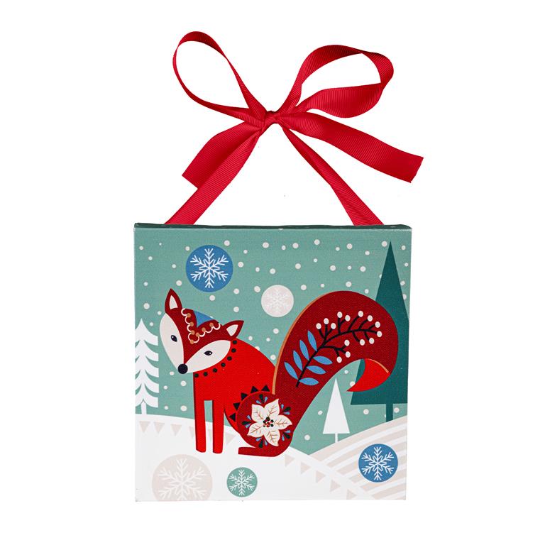 Christmas Folk Art Canvas Animal Pictures
