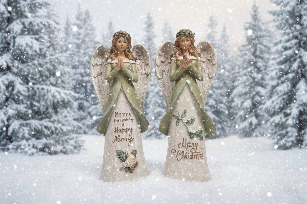 Holiday Praying Angels Figures