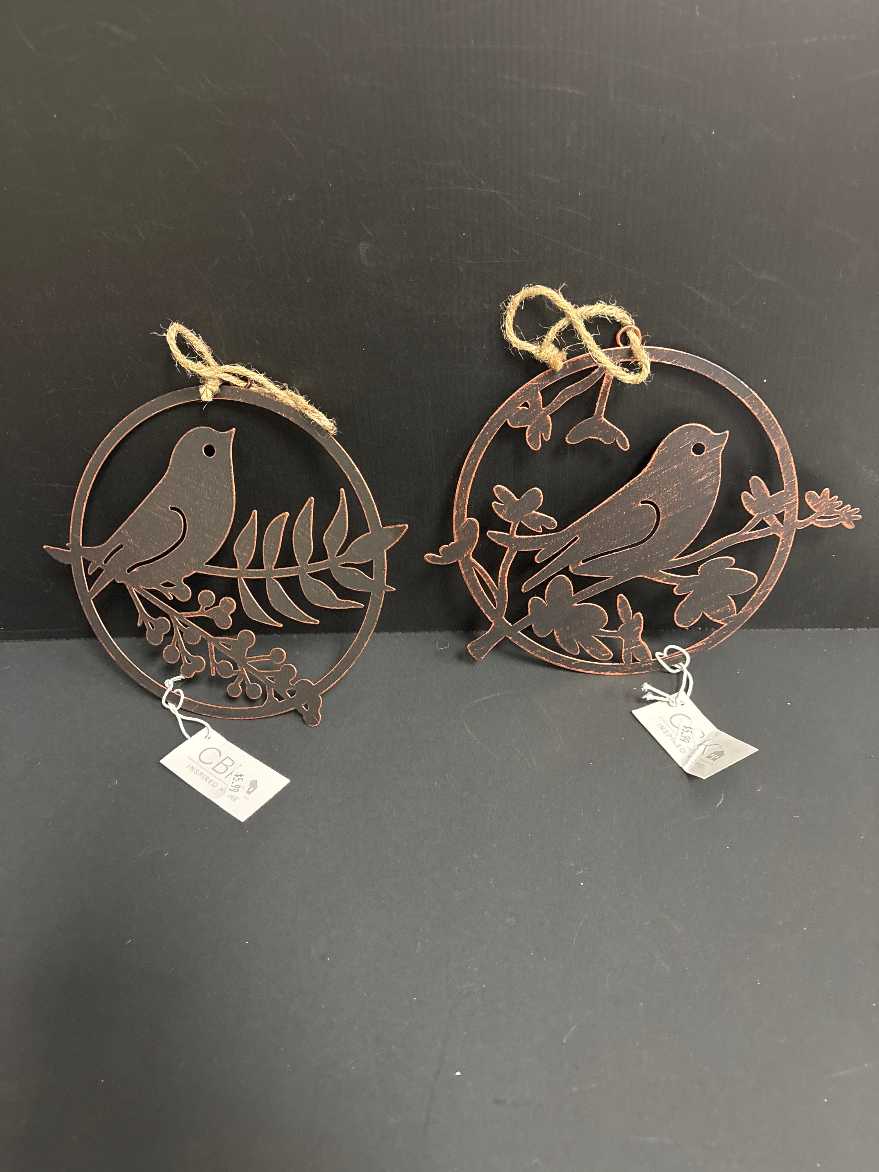 Round Bird hanging yard decorations