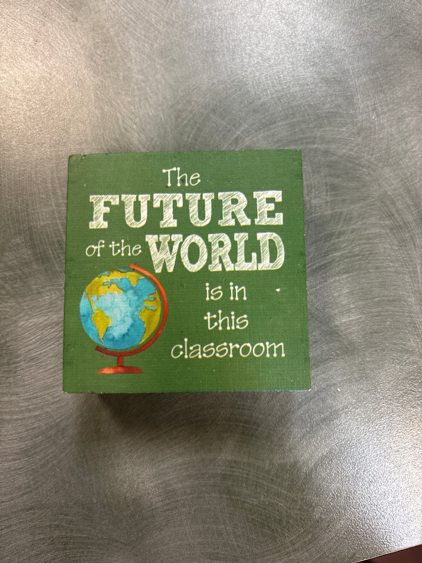 Teacher 2x2 wood signs