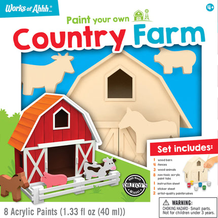 Country Farm Wood Paint Set-3Y+