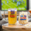 New York Giants, Stemless 17 OZ Wine Glass & Beer Mug 16 OZ Gift Set with Box