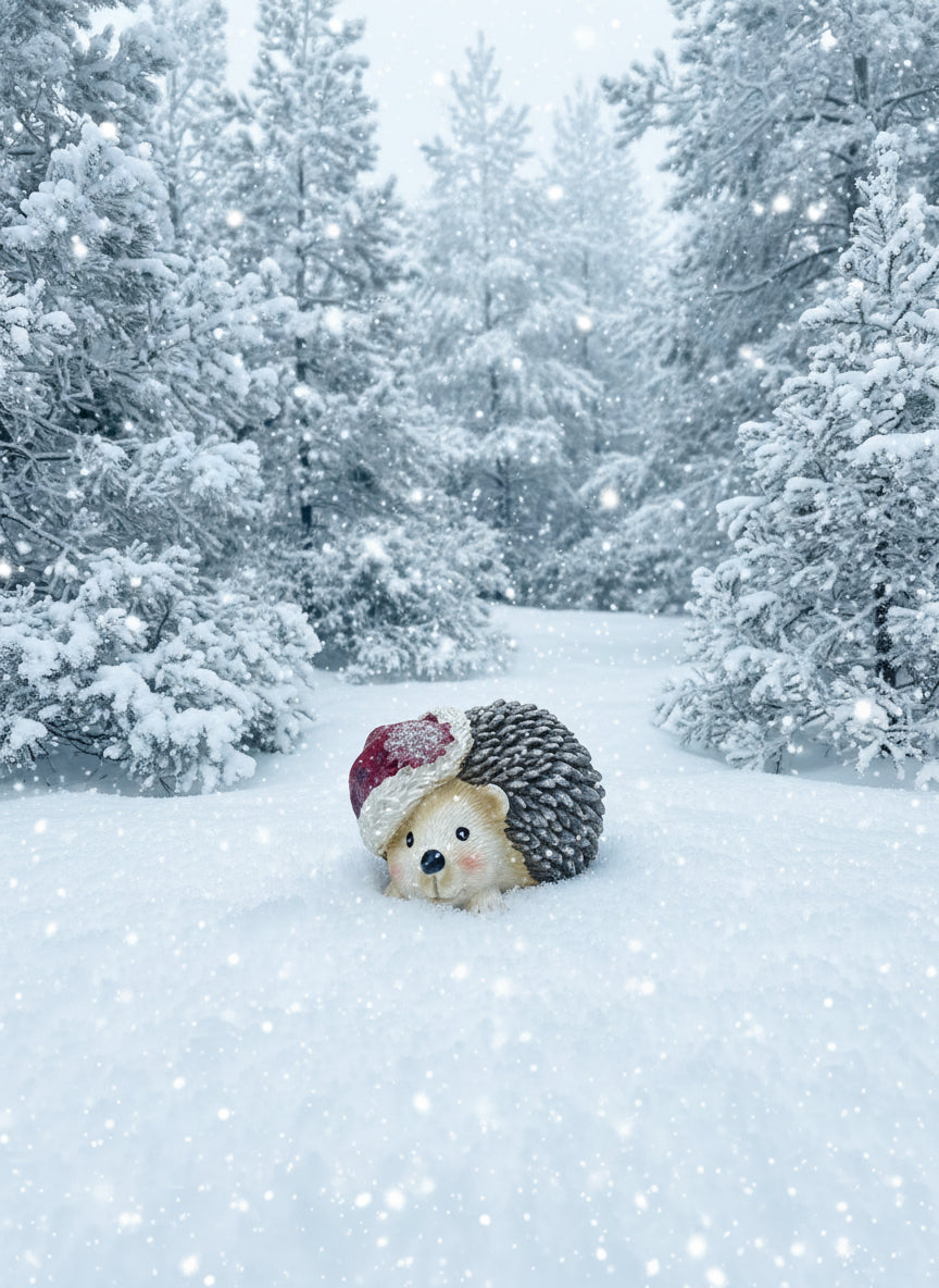 Christmas Hedgehog figurine