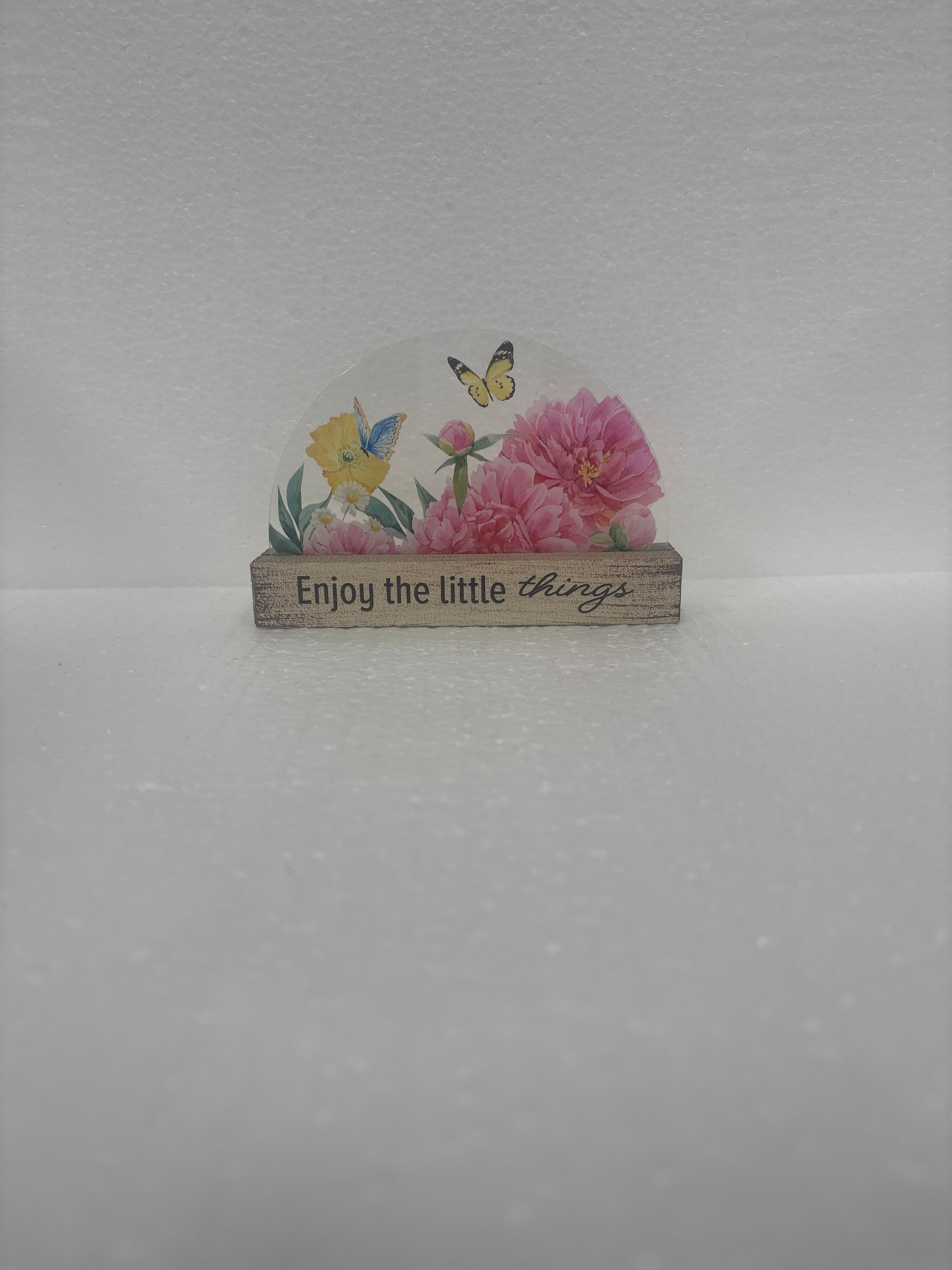 Glass and wood talk blocks