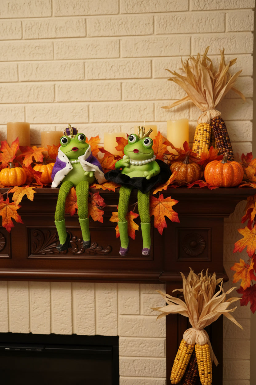 Halloween Queen Frog Shelf Sitters