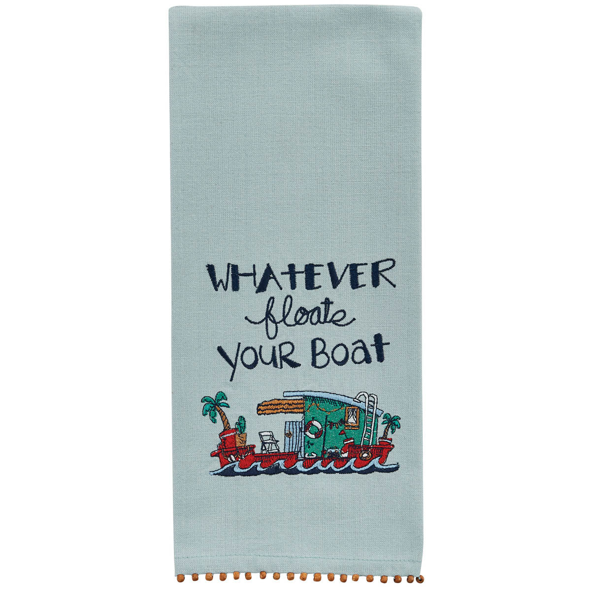Whatever Floats Your Boat Embroidered Didhtowel