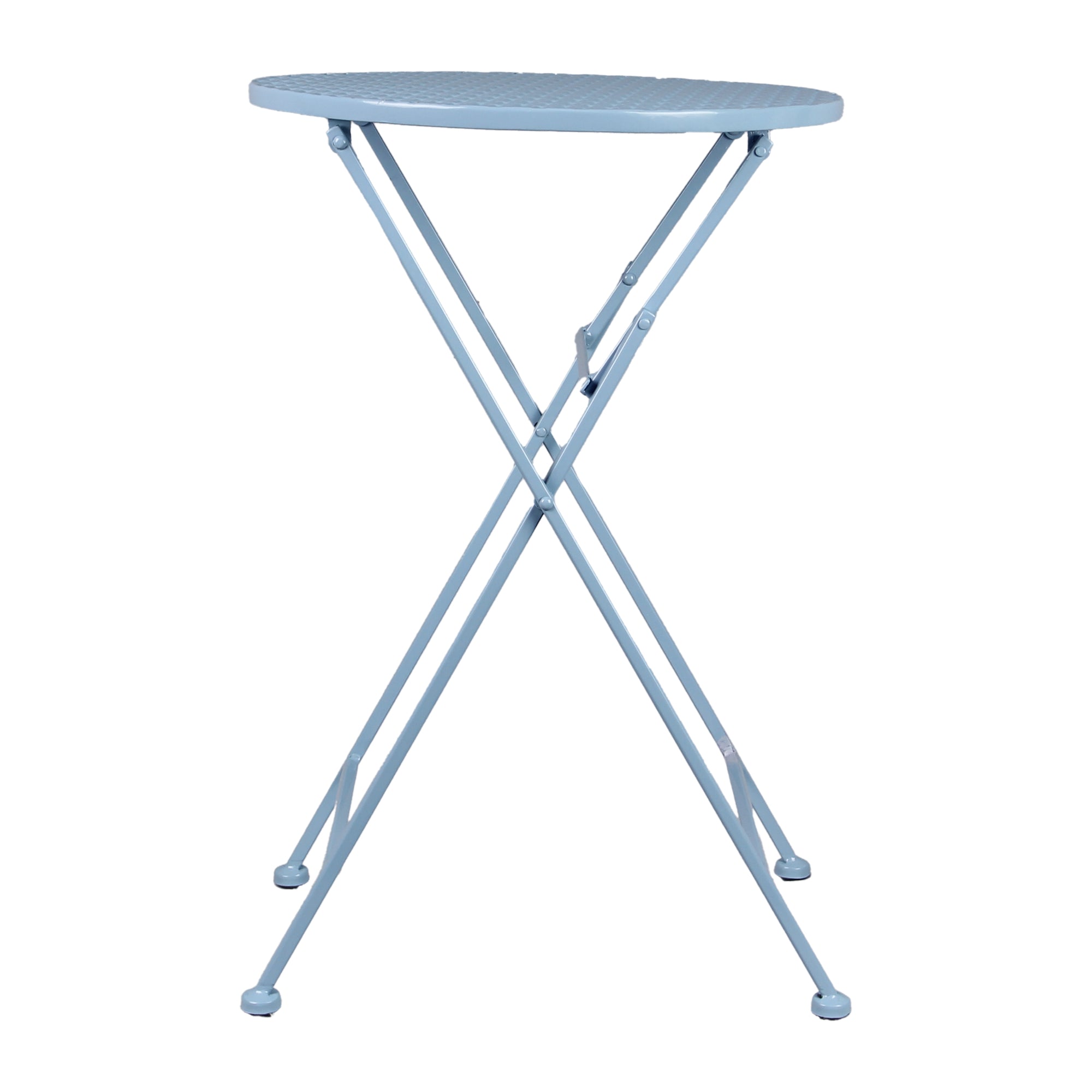 Light Blue Metal Accent Table