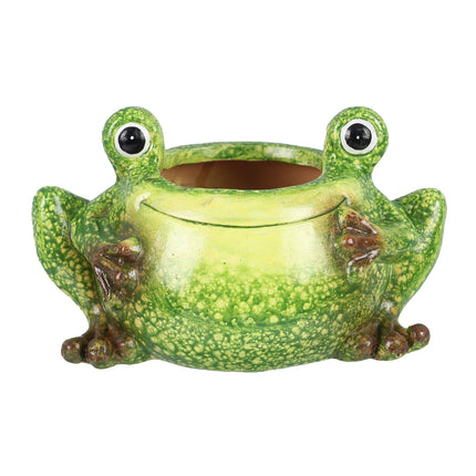 Happy Ceramic Frog Planter