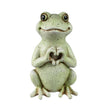 Resin Standing Frog with Heart Sign