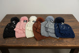Bejeweled Knit Hat and Glove Set