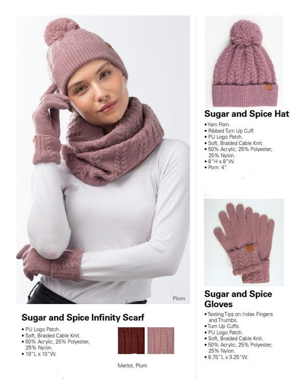 Sugar and Spice Winter Accessory Collection- 2 Colors