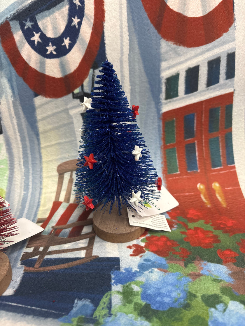 4th of July Bottle Brush Trees