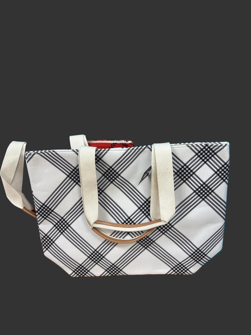 Plaid tote bags