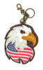 Chala Metal and Vegan Leather Eagle Key Fob/Coin Purse