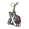 Chala Vegan Leather Hockey Key Fob Coin Purse