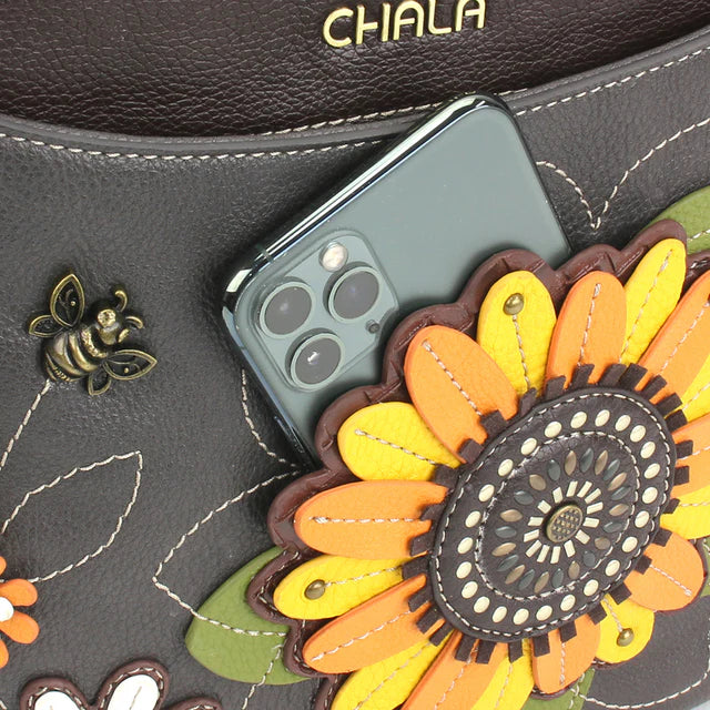 Chala Vegan Leather Sunflower Crossbody