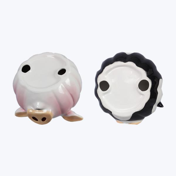 Ceramic Pumpkin Shaped Country Pig or Cow Head