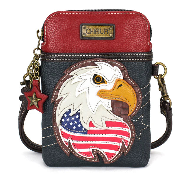 Chala Vegan Leather Patriotic Eagle Crossbody