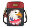 Chala Vegan Leather Patriotic Eagle Crossbody