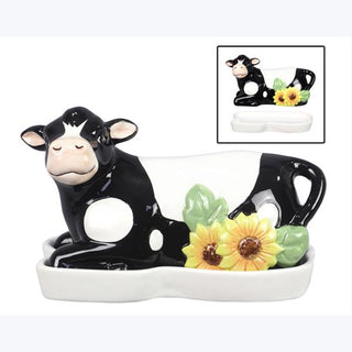 Ceramic Farm Market Cow Butter Dish