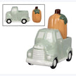 Ceramic Fall Farm Market Truck with Pumpkin Salt and Pepper Set