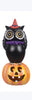 Resin Halloween Owl on Jack-o-Lantern Figurine