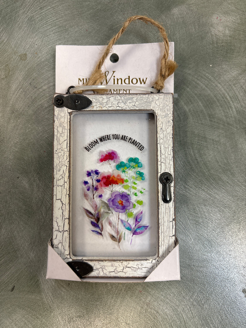 Love Blooms Mini Window Ornament