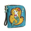 Chala Vegan Leather Mermaid Zip Around Wallet Wristlet
