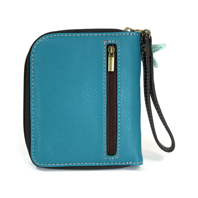 Chala Vegan Leather Mermaid Zip Around Wallet Wristlet