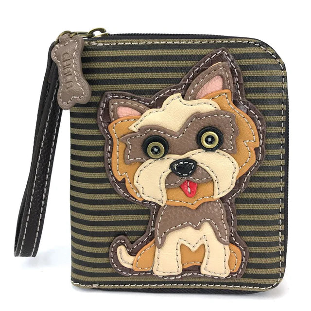 Chala Vegan Leather Yorkshire Zip Around Wallet Wristlet