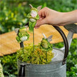Winged Frog Plant Stakes