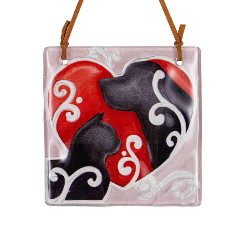 Hand painted Embossed Pet Suncatcher