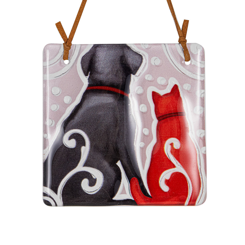 Hand painted Embossed Pet Suncatcher