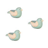 Ceramic Bird Planter Feet, Set of 3