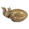 Resin Squirrel and Leaf Bowl