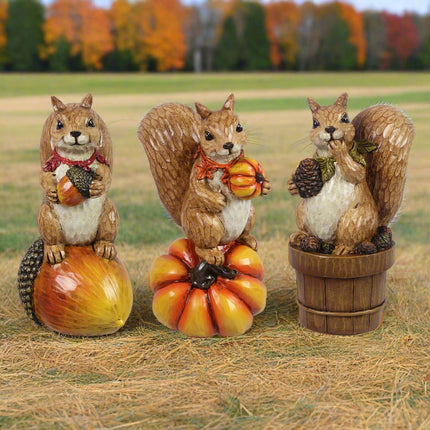 Fall Squirrel figurines