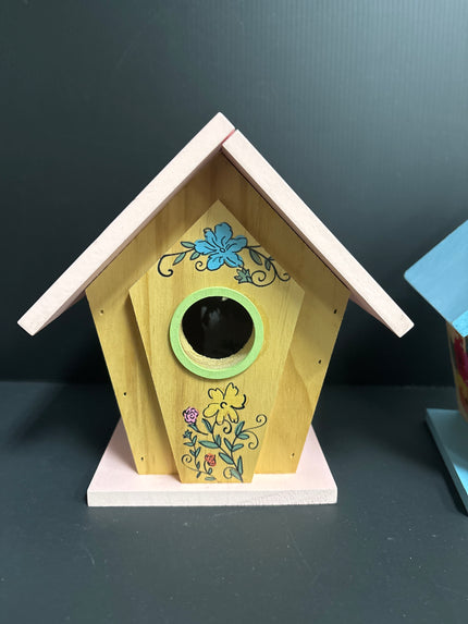 Wood Screen Print Window Bird House