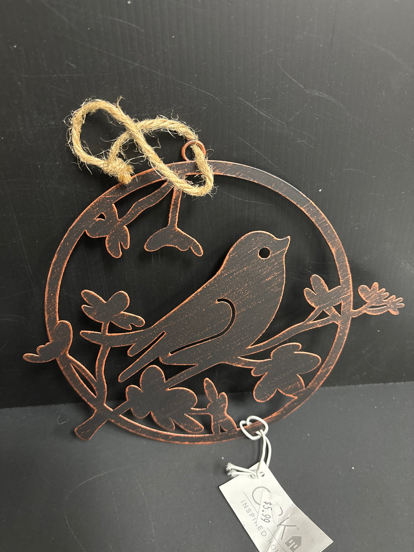 Round Bird hanging yard decorations