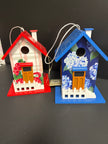 Distressed Floral Painted Bird House