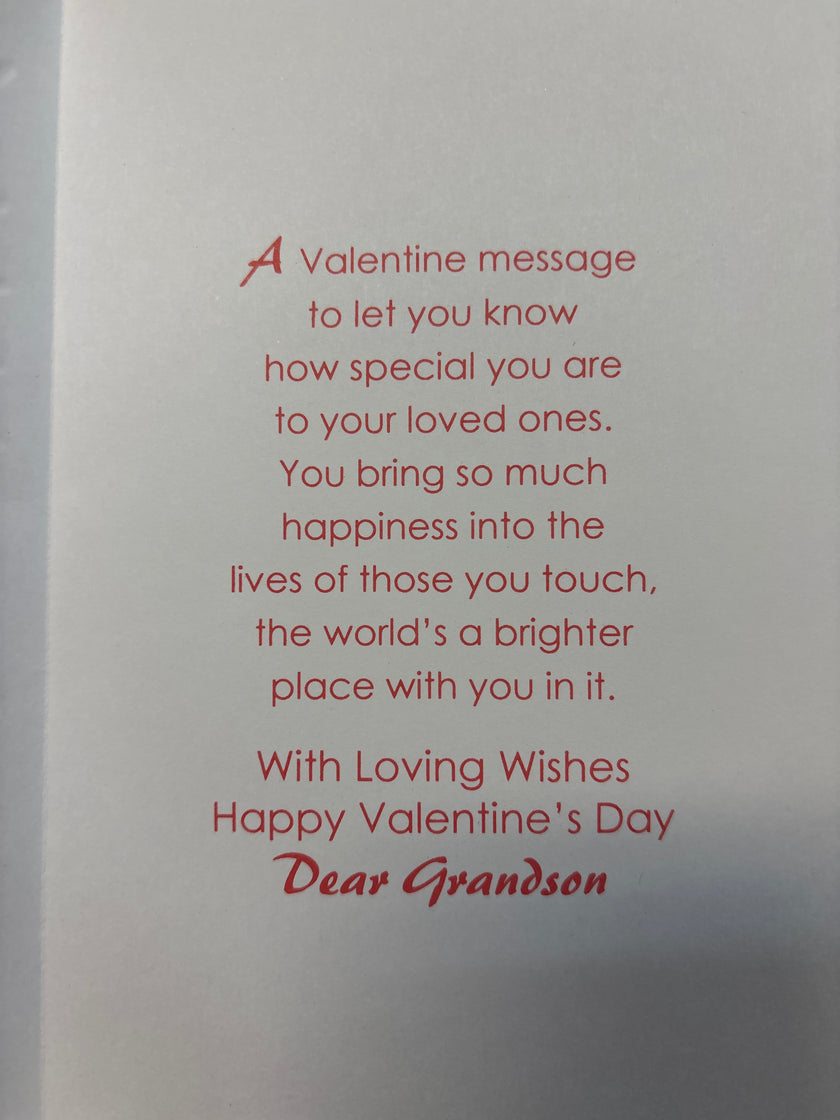 Valentine's card for Grandson