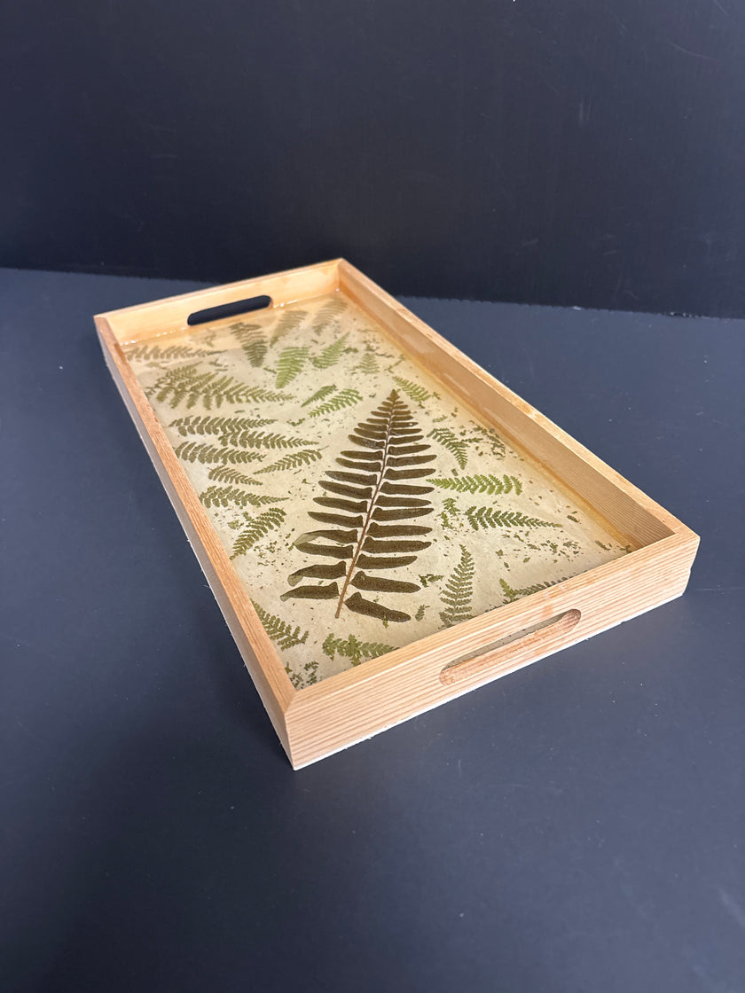 Handmade Resin Fern Tray