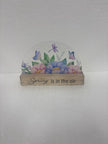 Glass and wood talk blocks