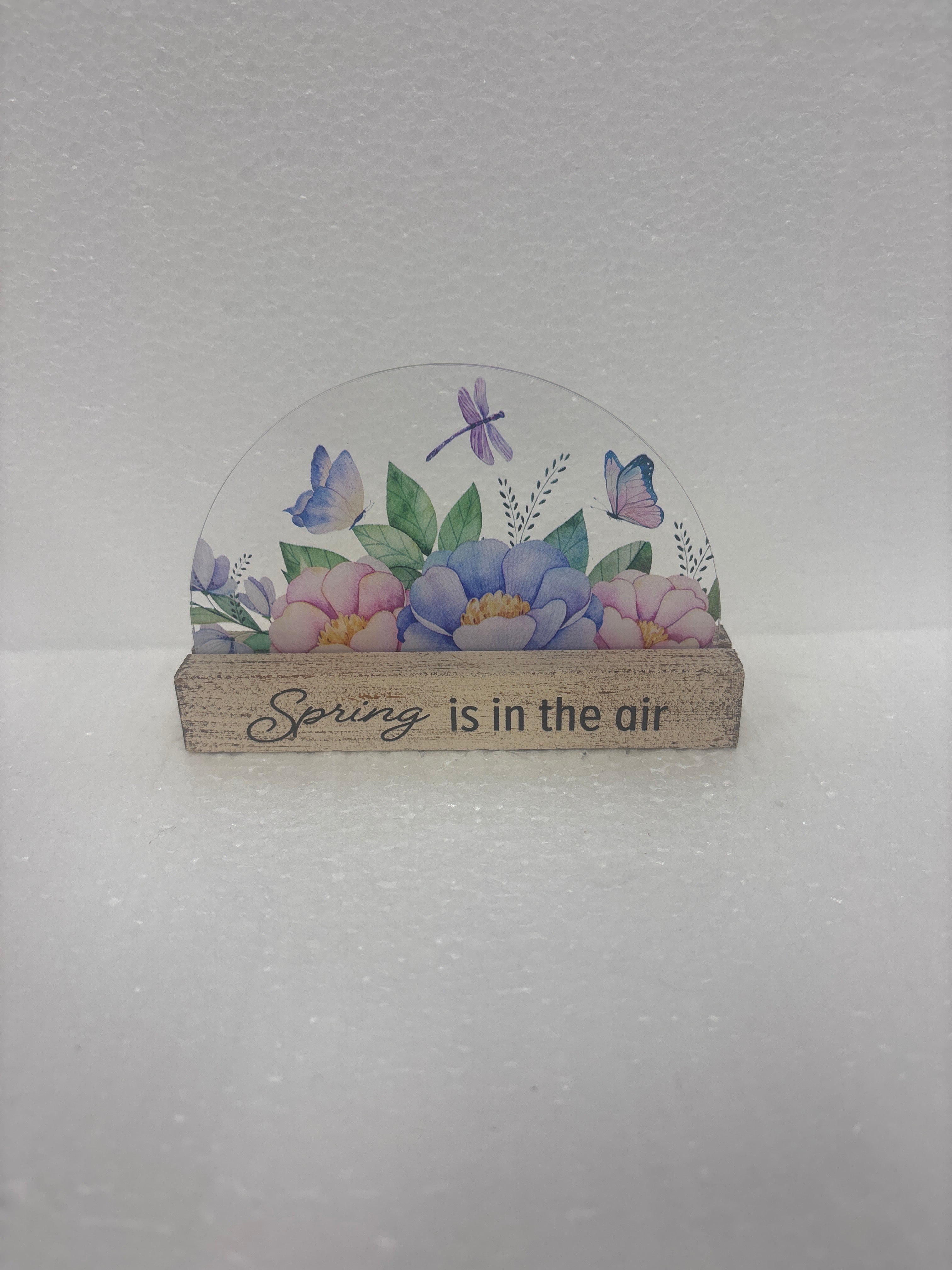 Glass and wood talk blocks