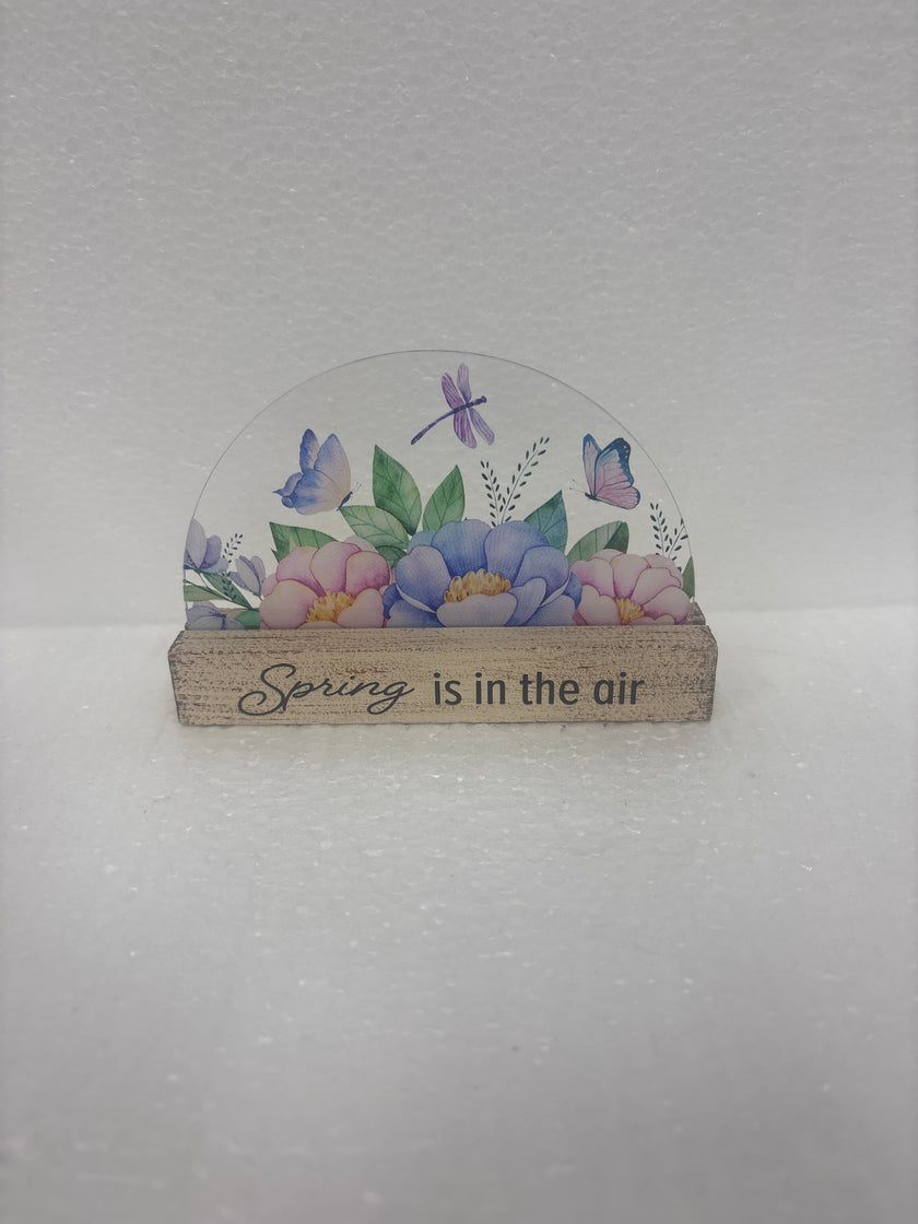 Glass and wood talk blocks