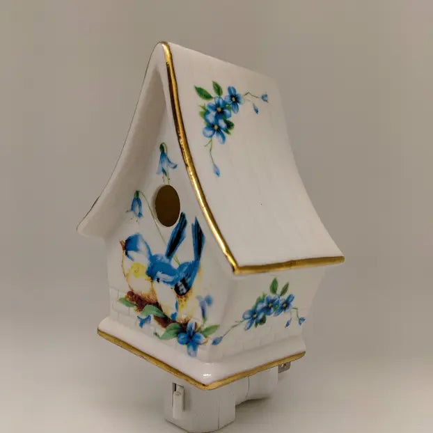Porcelain Birdhouse Night Light